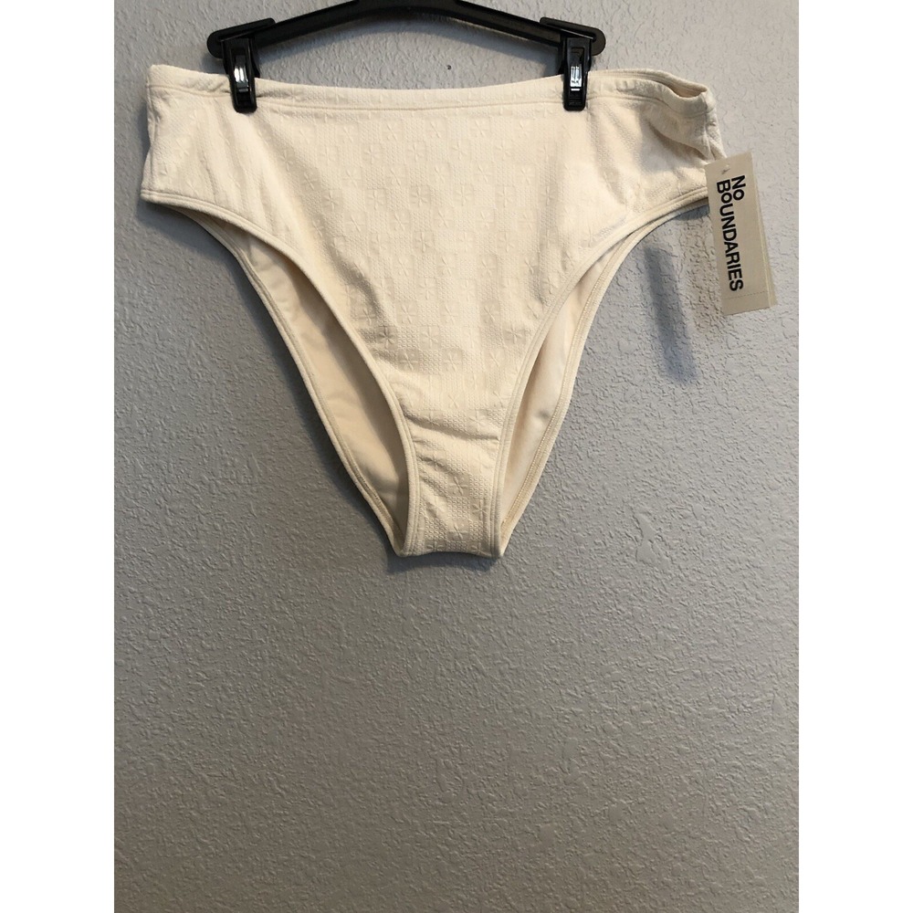No Boundaries Womens Swim Bikini Bottom XL  Fresh Ivory‎ Fashion Separates Beach
